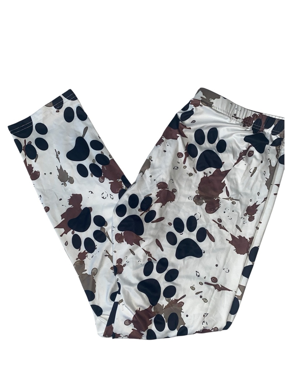Paw Printed Elastic Casual Leggings. Womens XXL. NEW - Picture 2 of 3